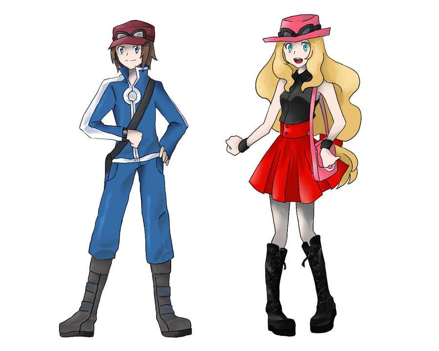 Pokemon XY protagonists by code-name-327 on DeviantArt