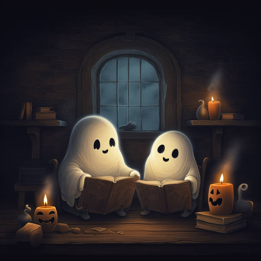 Ghost Computer Story Ghosts Telling Stories - Halloween PC Background by JZsOnEtsy on DeviantArt