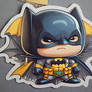 cute batman sticker withe