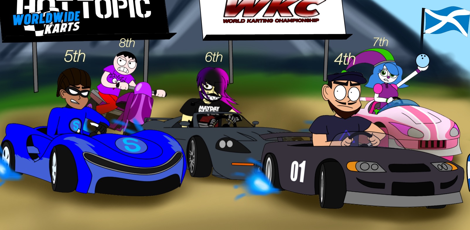 crazy shit in worldwide karts