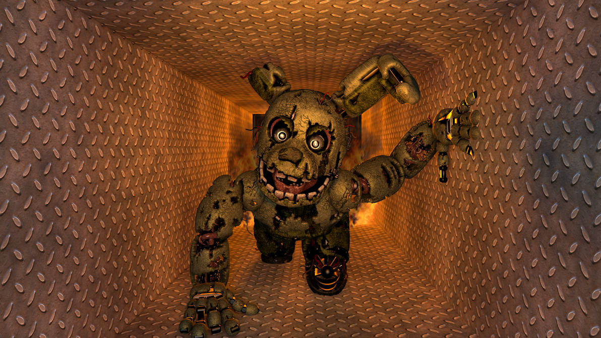 Springtrap Fnaf Simulator Springtrap in Freddy Fazbear Pizzeria Simulator by JakubMacekCZ on ...