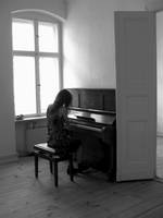 Interior with Woman at Piano