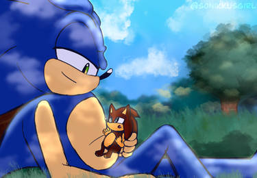 Sonic and Sterling chilling