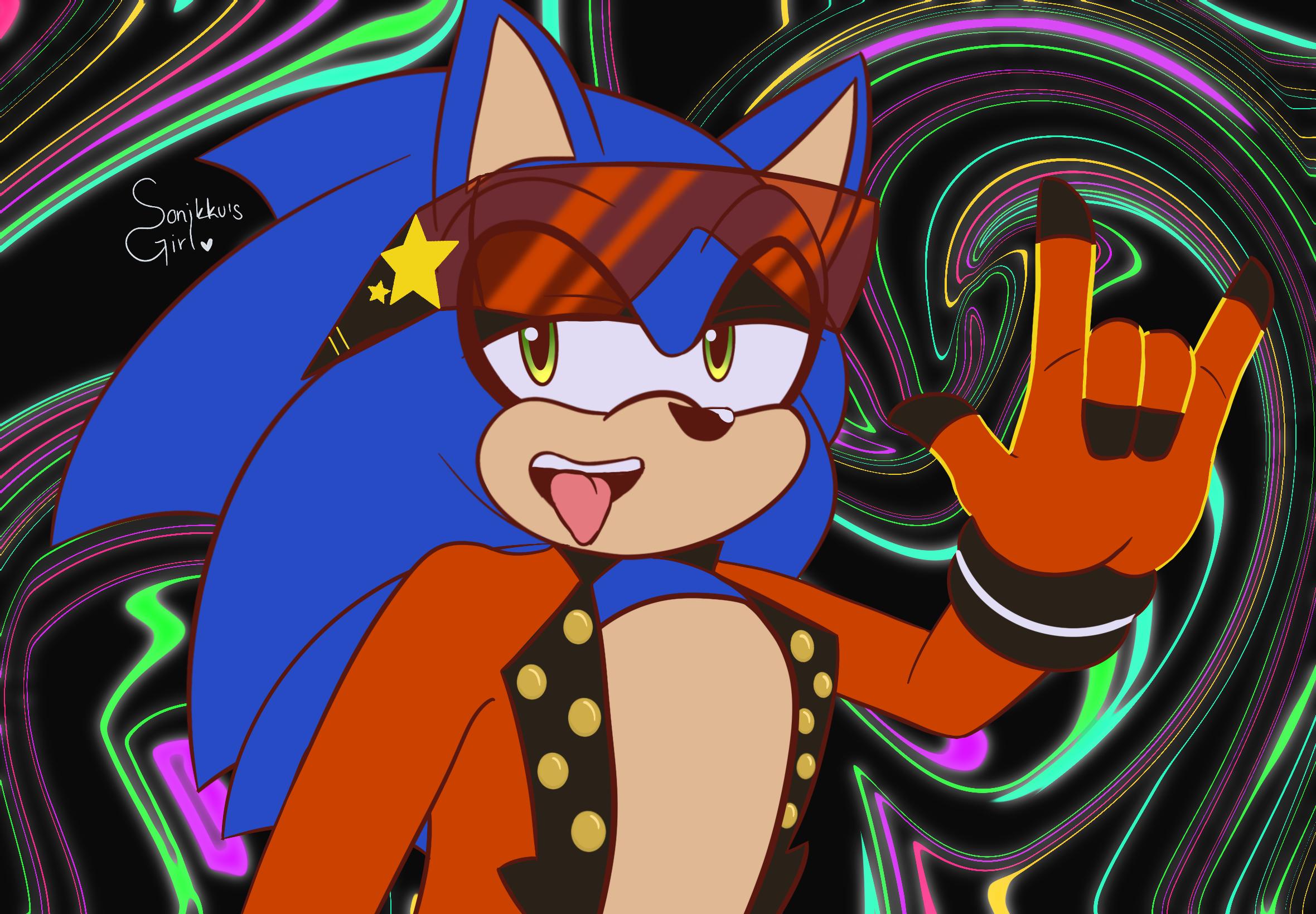 Sonic Rocker Sonic rockstar by SonikkusGirl on DeviantArt