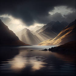 A Colorful Landscape Bathed in Sunlight