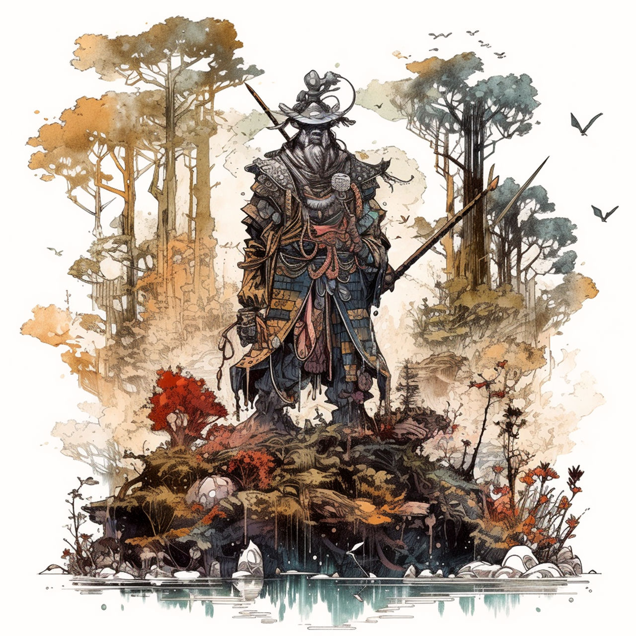 Samurai in the Woods by KelvinLynchArt on DeviantArt