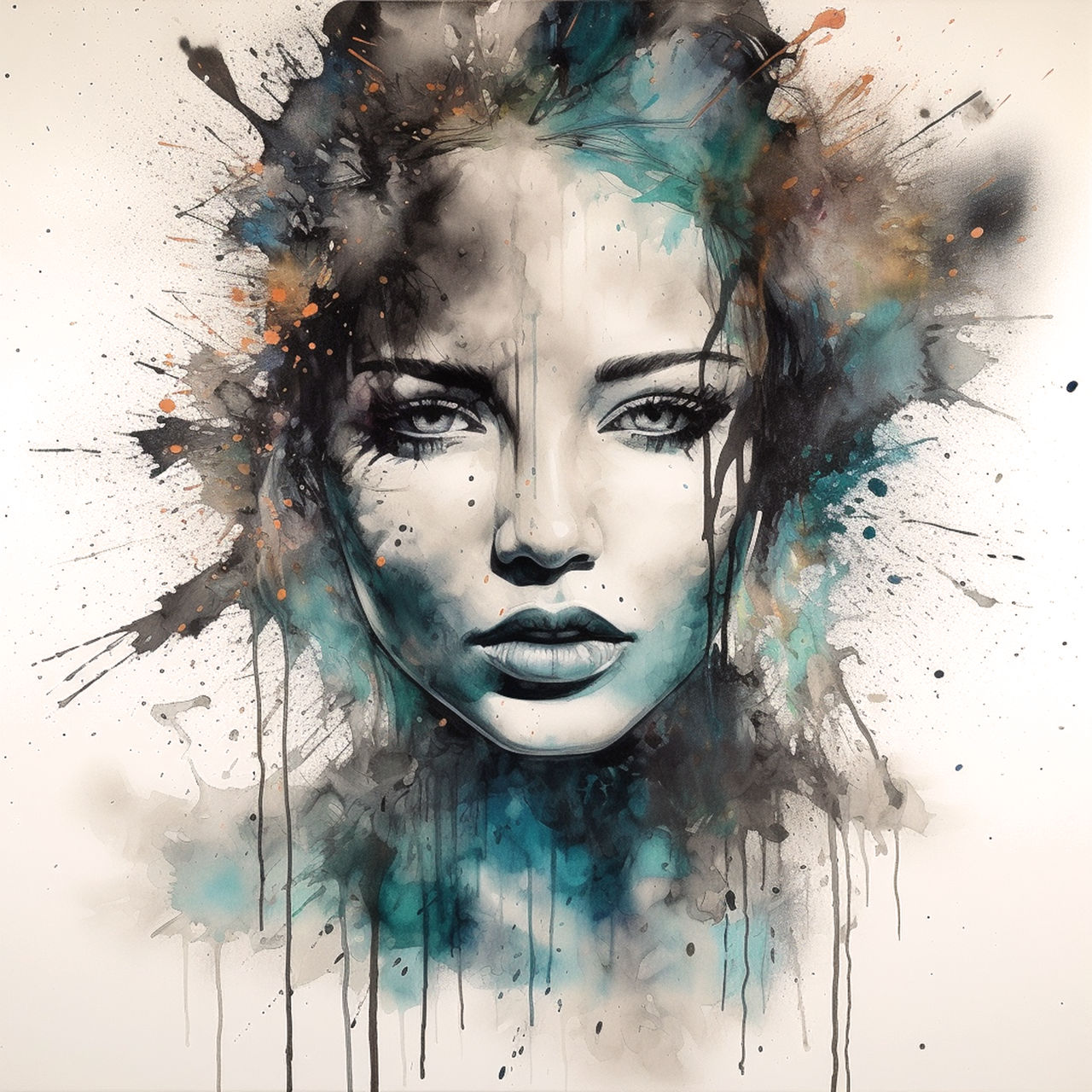 The Beauty of Ink: A Bold and Expressive Portrait