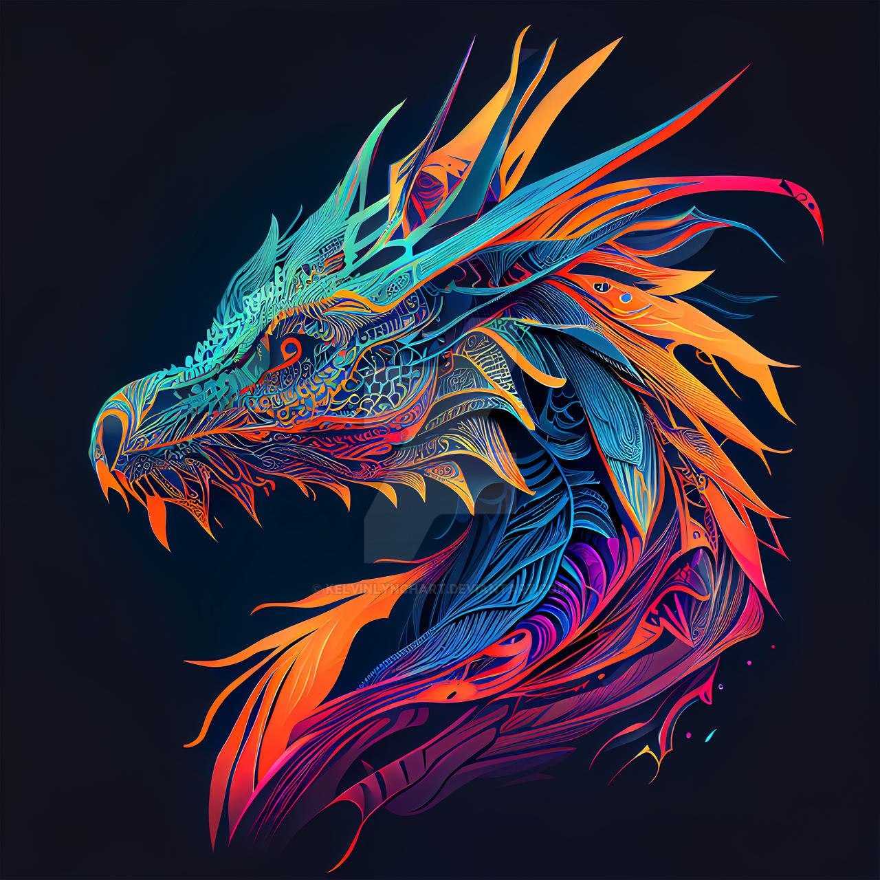 Dragon Using Magic Mystical Magic - Vibrant Dragon Portrait by KelvinLynchArt on DeviantArt