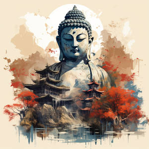 Zen Elegance - Buddha's Watchful Presence