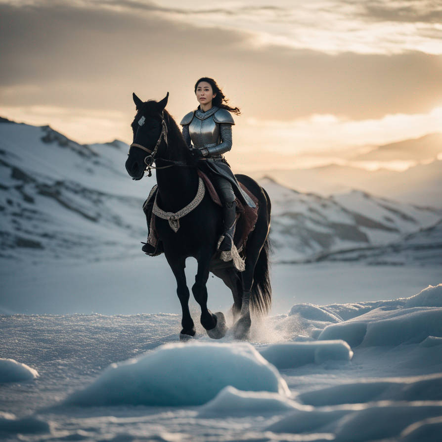 Mulan headed west over Alpine Glacier Pass.