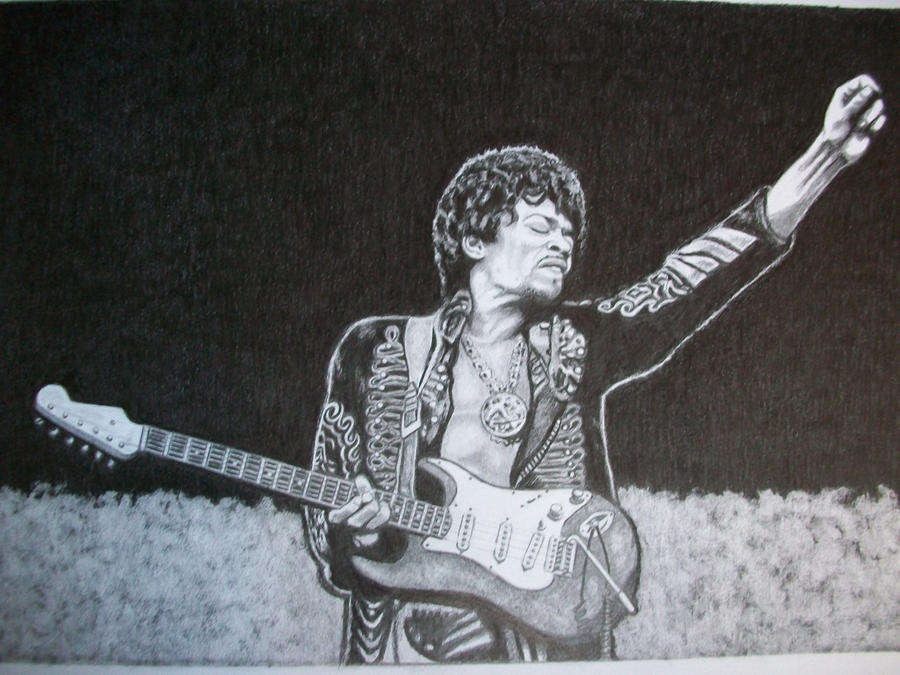 Pencil drawing of J Hendrix