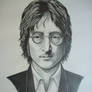 Pencil drawing of J Lennon