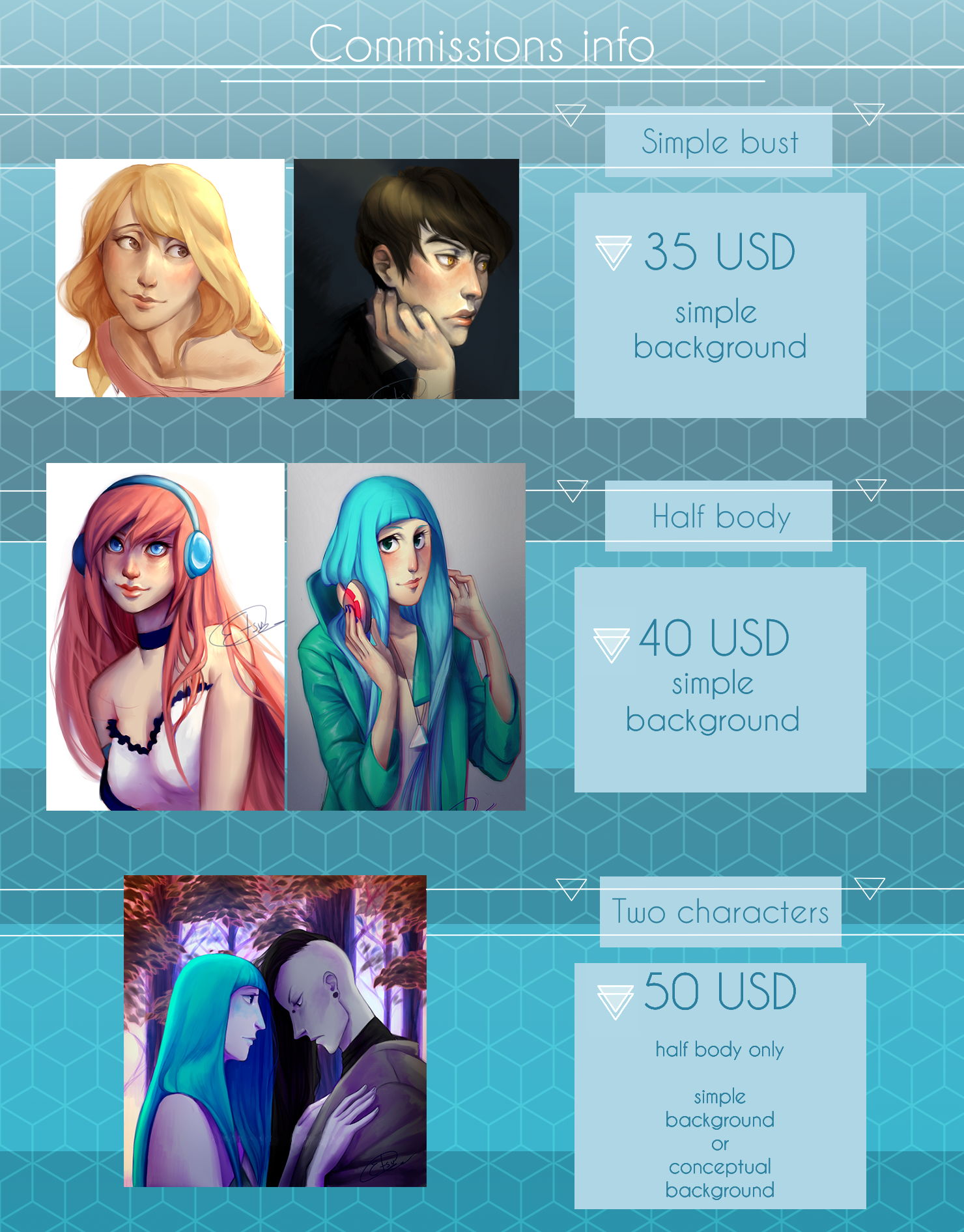 2017 commissions sheet prices