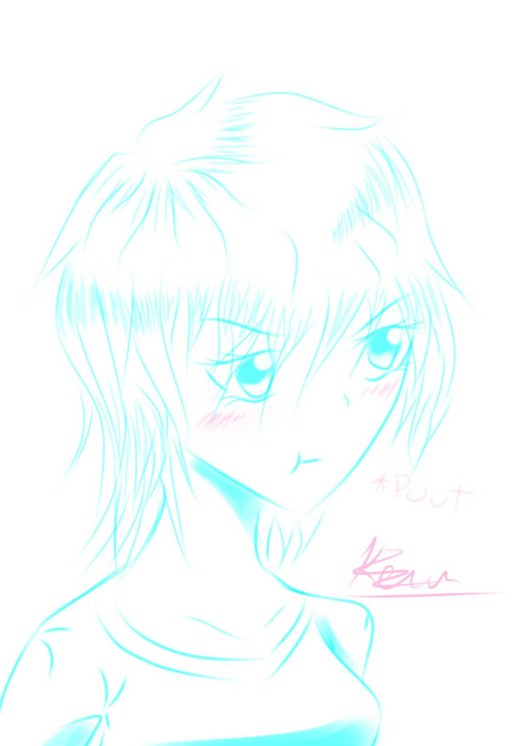 pouting girl sketch by kevin-senpai on DeviantArt