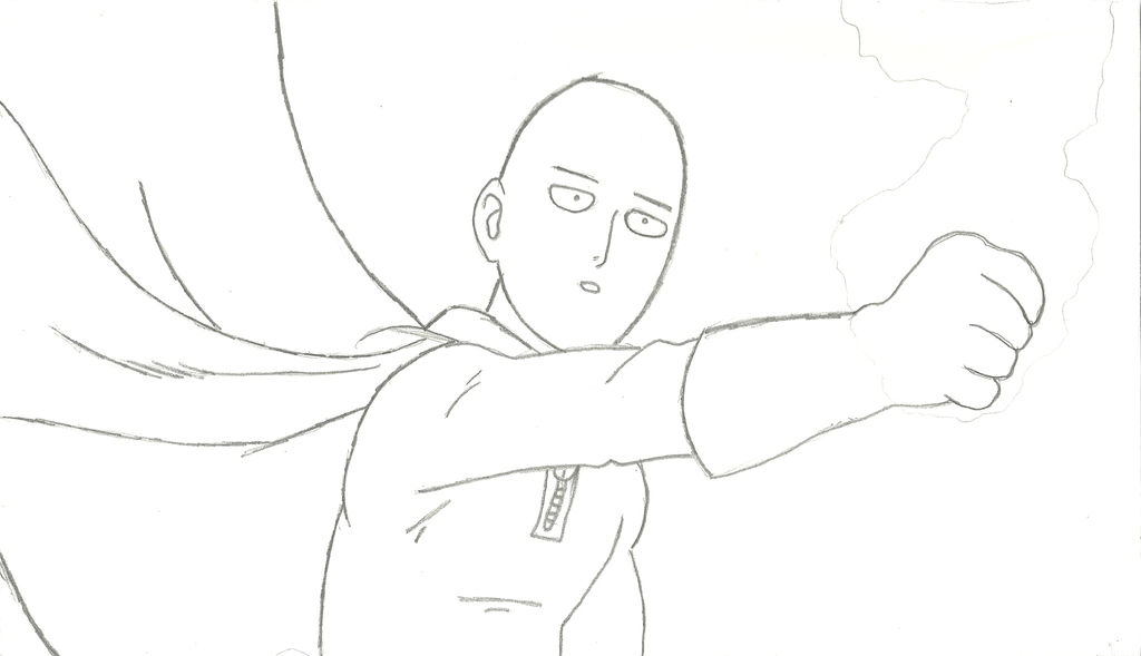 Garbage drawing I did, One-Punch Man