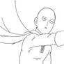 Saitama digital outline- One Punch Man