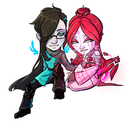 Commission -- Bitty Kokoro and Matt