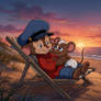 Fievel and little brother Denny Mouse