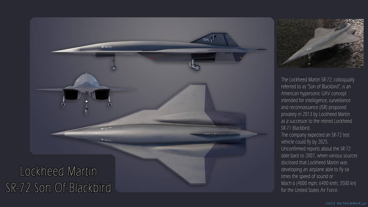 Lockheed Martin SR-72 Son of Blackbird by netrunner75 on DeviantArt