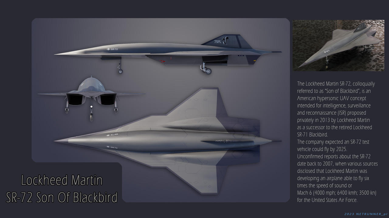 Lockheed Martin SR-72 Son of Blackbird by netrunner75 on DeviantArt