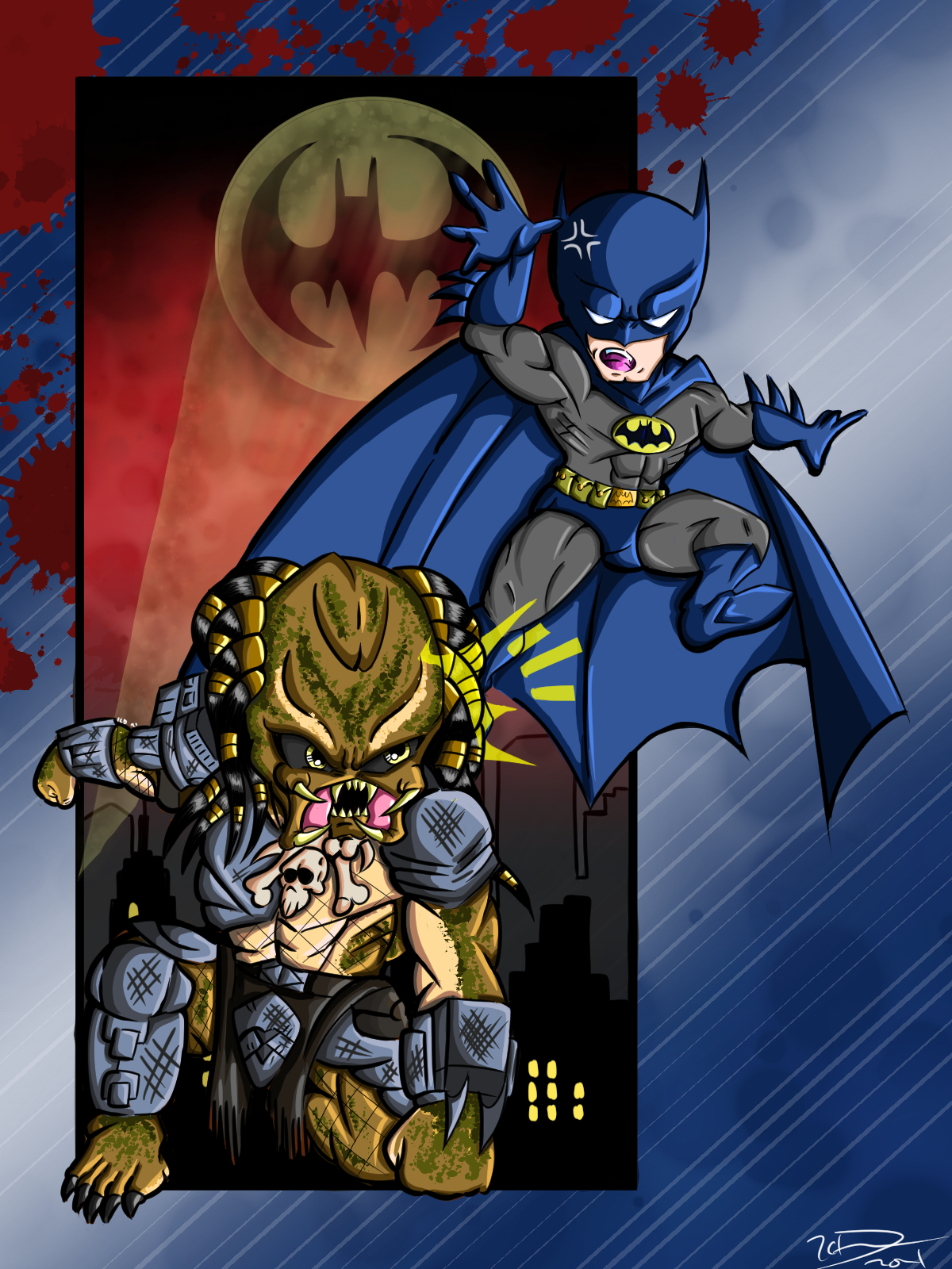 Predator Redux Batman vs The Predator Redux by LiamCDunneArt on DeviantArt