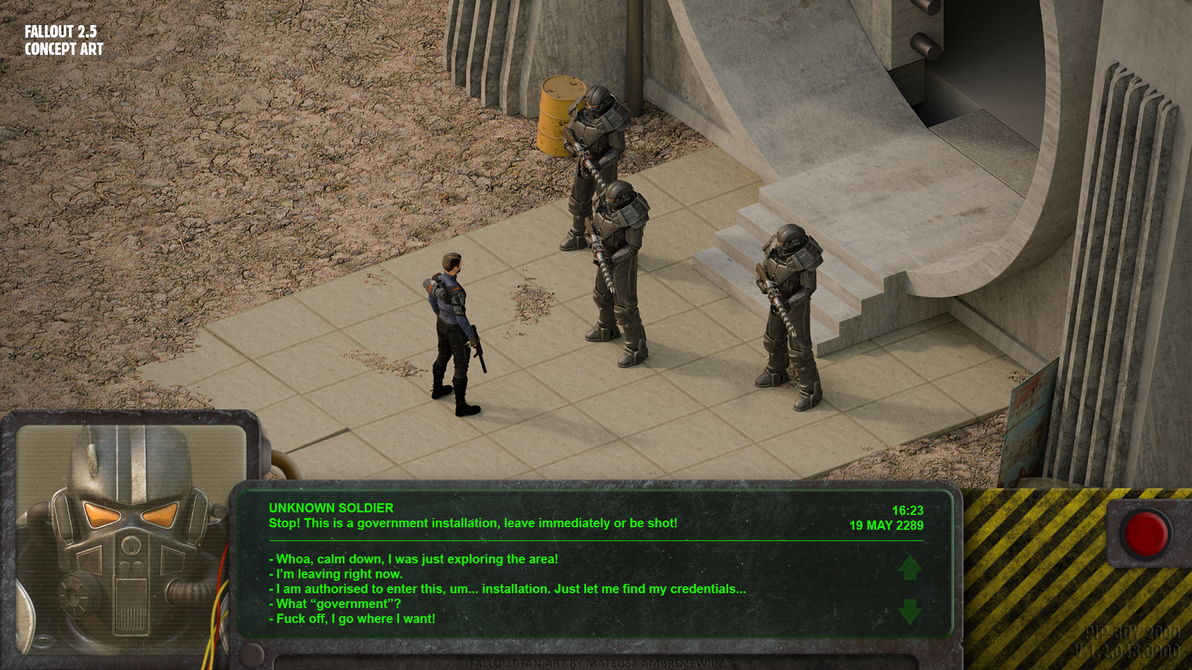 Fallout 2.5 Dialogue Preview by matamb3d on DeviantArt