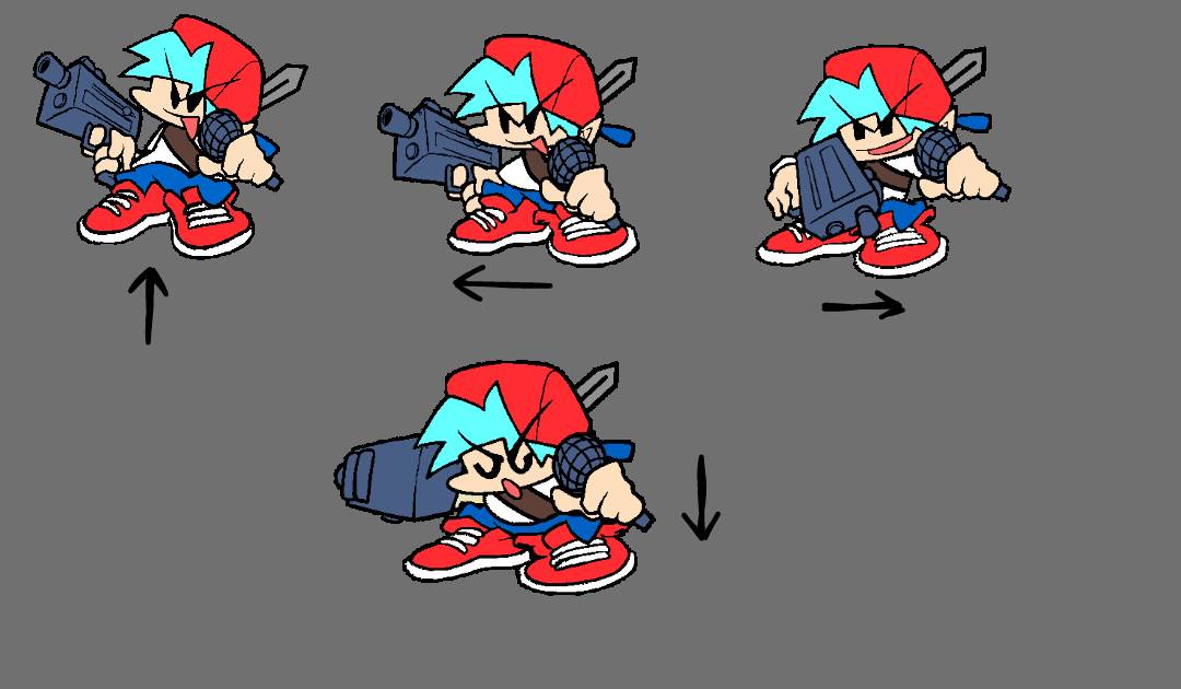 Bf Base Boyfriend (new sprite) (poses) by nendy14 on DeviantArt