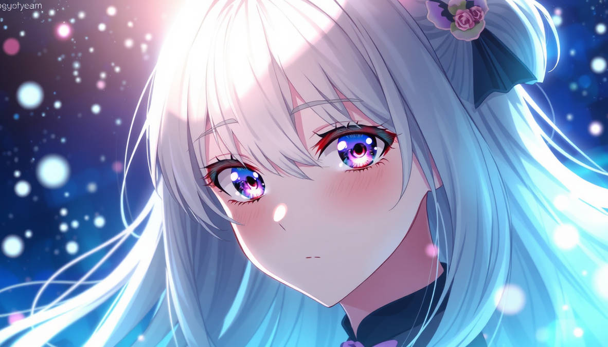 Silver-Haired Enchantress - Blue Eyes Fantasy