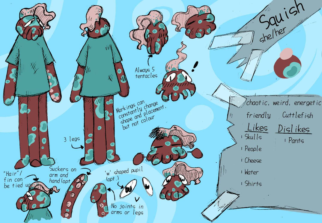 Squish the Cuttlefish ref sheet by chifdoC69 on DeviantArt