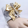 Key n bow cuff bracelet