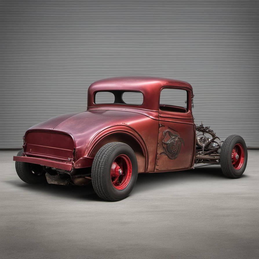 Car Transport Metalic Red Ratrod - Side Profile - by carlos62 on DeviantArt