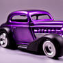 Metalic purple black Car Ratrod Fastback
