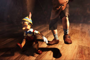Geppetto and Pinocchio dancing