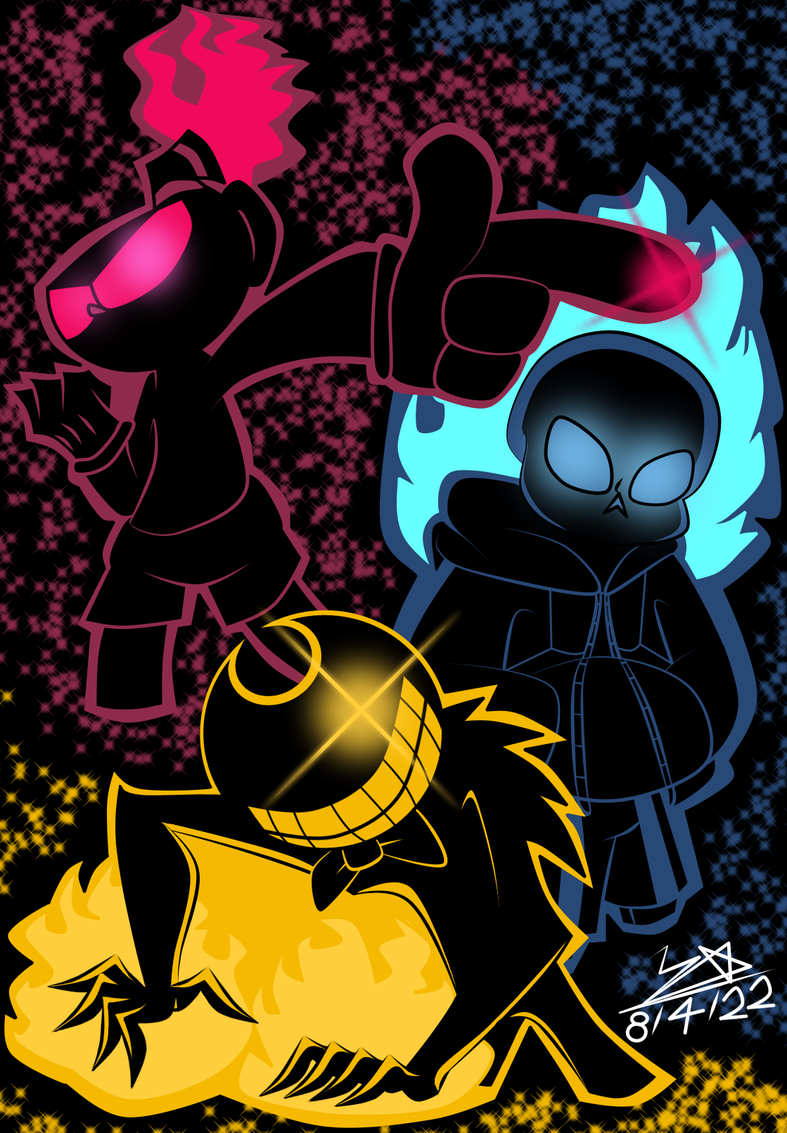 Fnf indie cross sans/Nightmare mode by TimeSansYT on DeviantArt