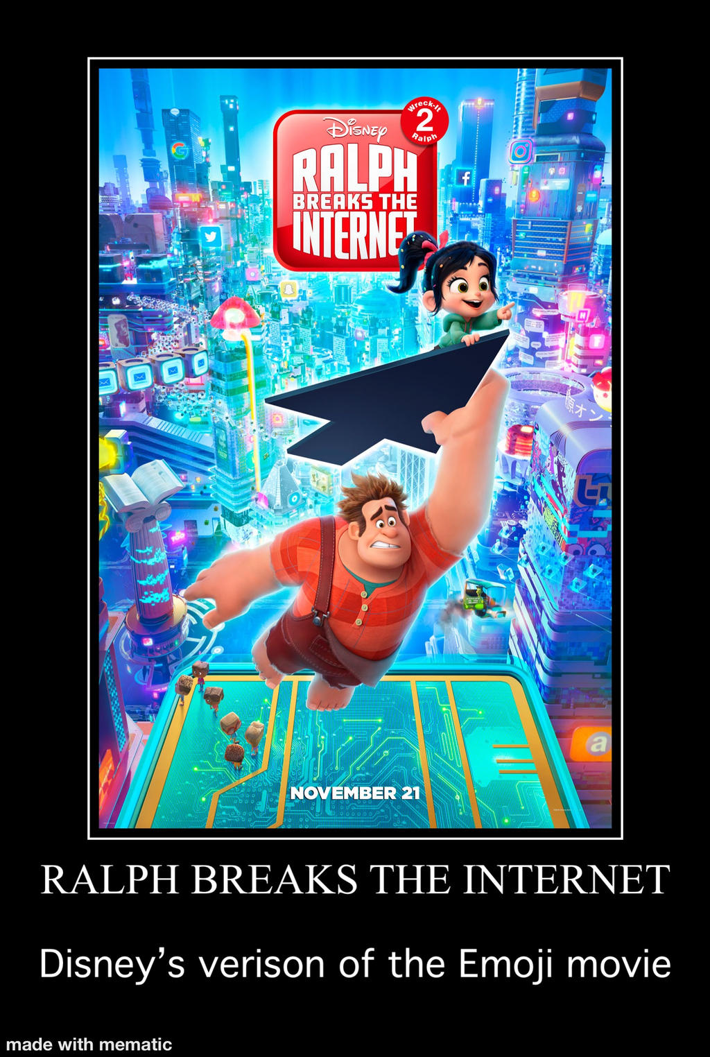 Wreck It Ralph 2 demote meme