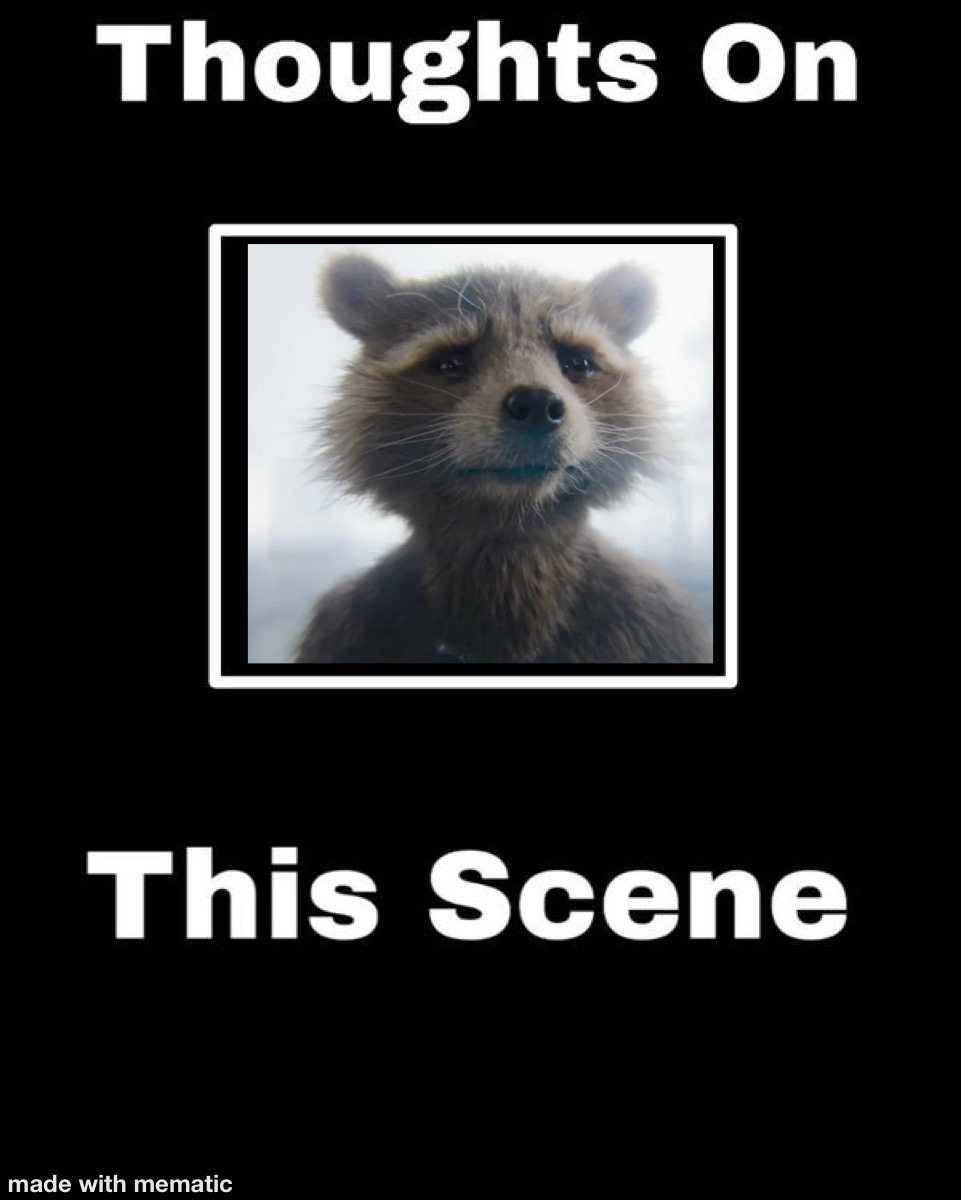 Thoughts on Rocket in the afterlife scene