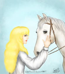 Oscar with her horse