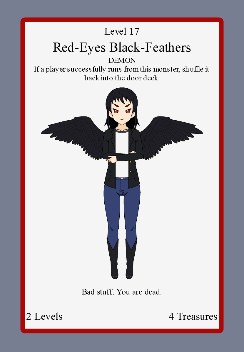 Red eyes black feathers