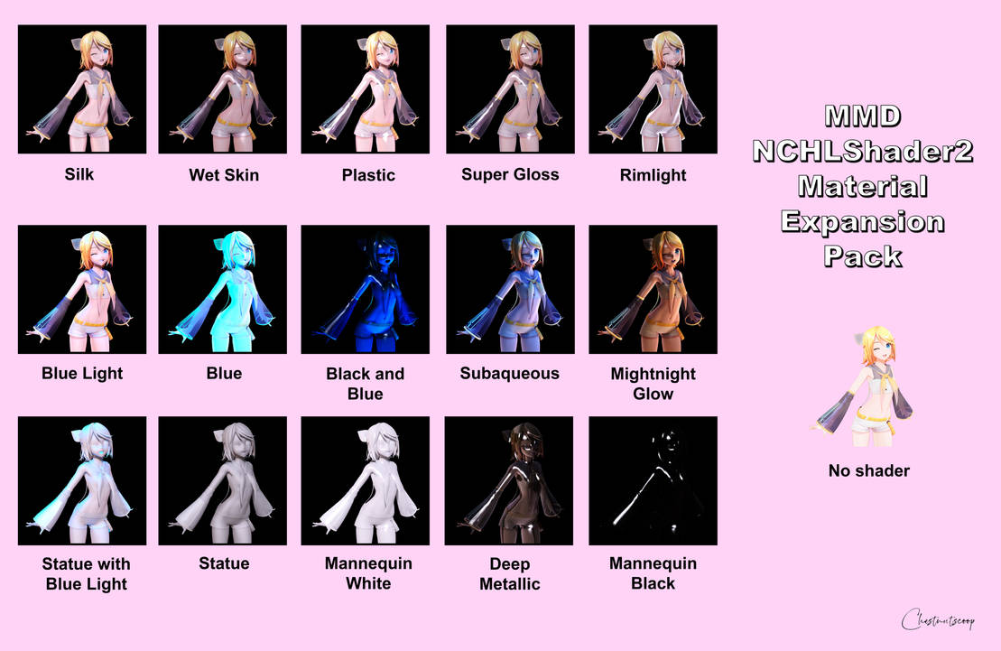 Mmd Model Shading MMD NCHLShader2 Material Shader Expansion Pack DL by Chestnutscoop on ...