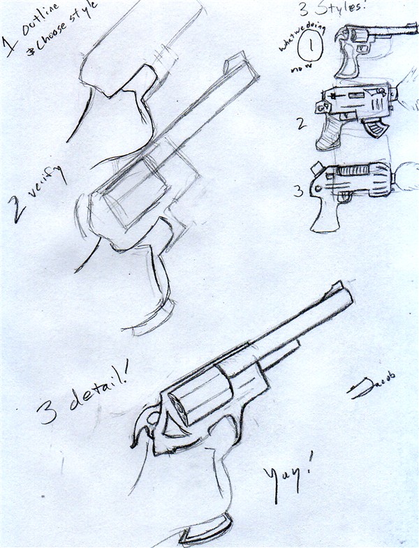 Gun Drawing Using Rectangle How To Draw Guns Step By Step