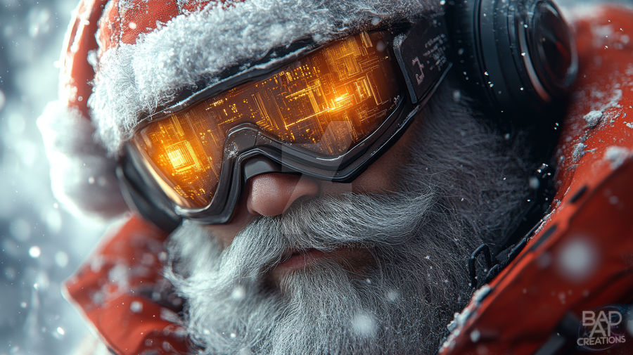 Cyber Santa Simple Cyber Santa 07 WP by Badaicreations on DeviantArt