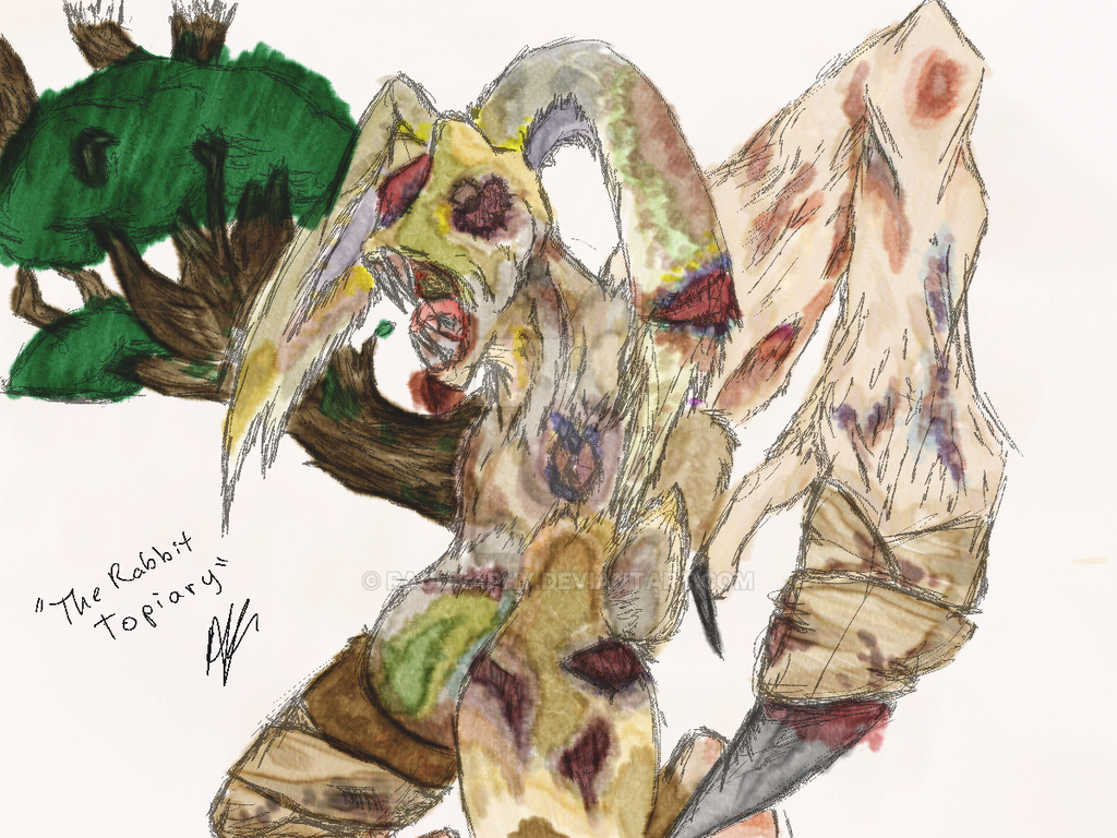 The Rabbit Topiary by RagunaPhy on DeviantArt