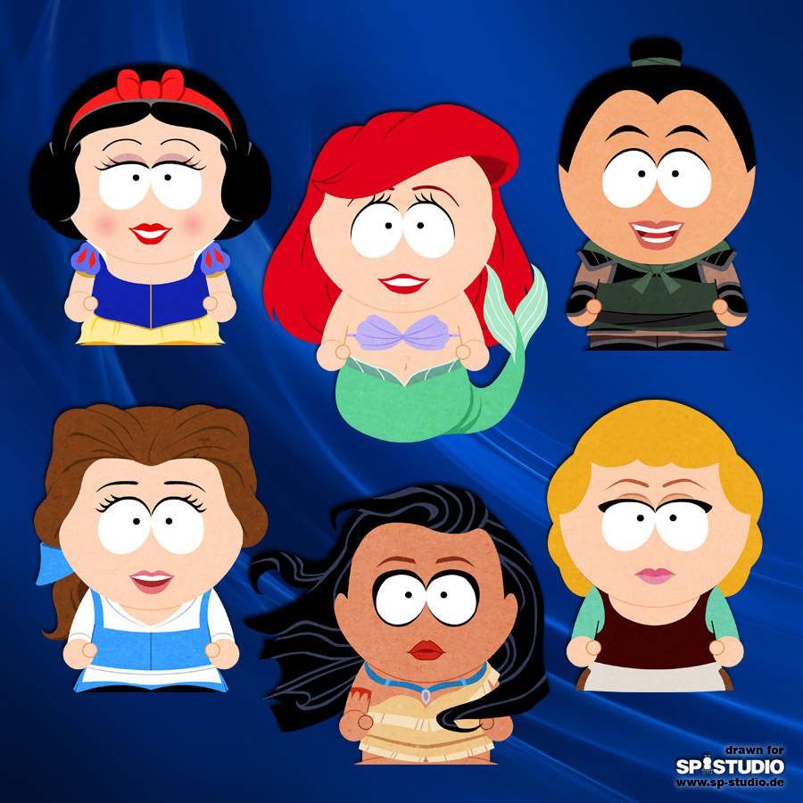 Disney Princesses in South Park