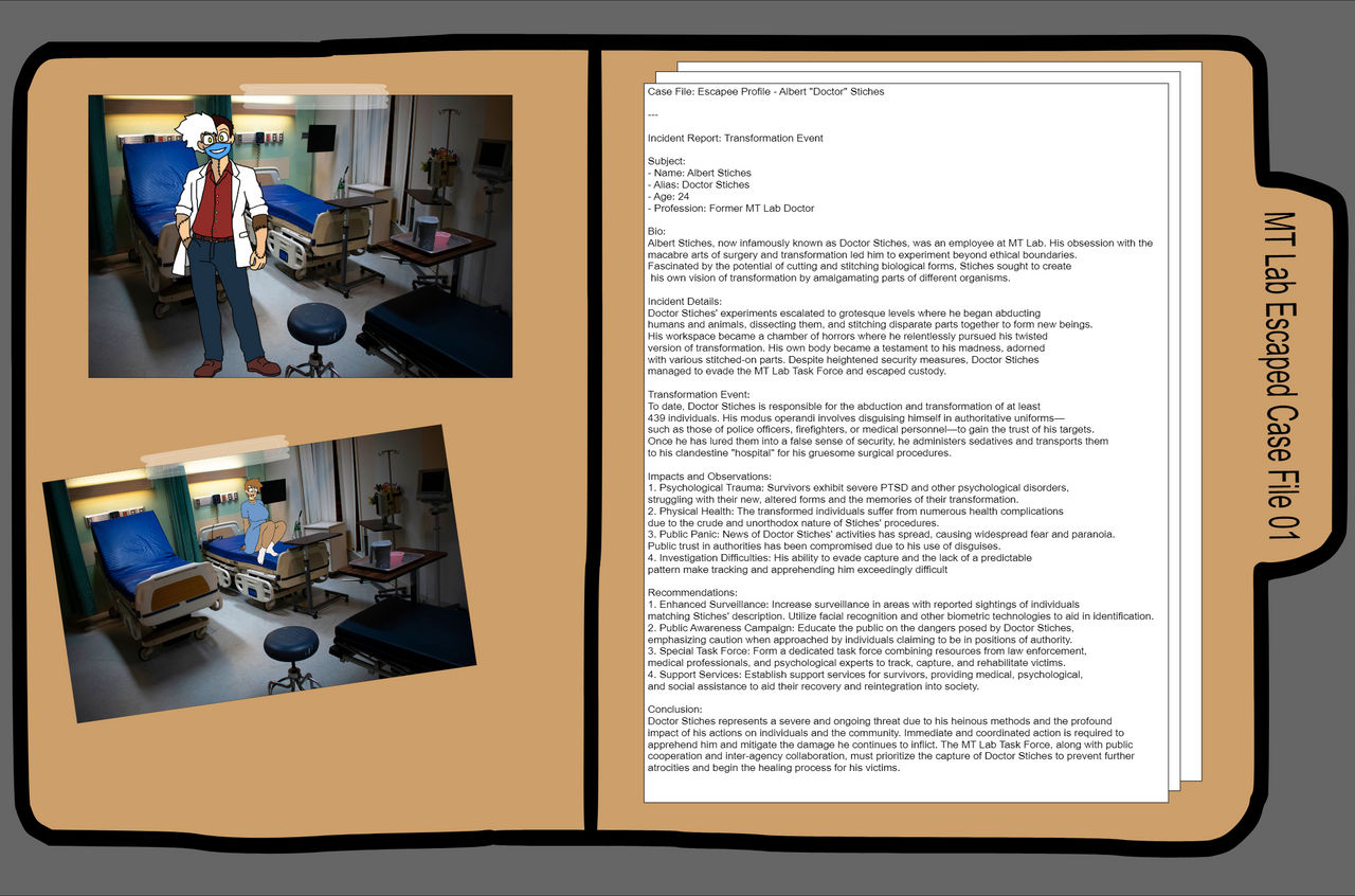 Lab Case Files New MT Lab Escaped Case Files 1 by MagicalTwinsLab on DeviantArt