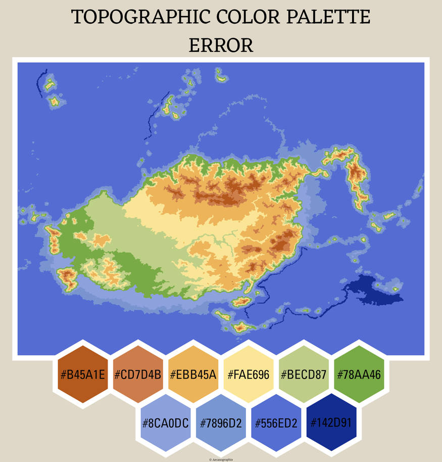 Topographical Color Palette 'Error' by Arcanographia on DeviantArt