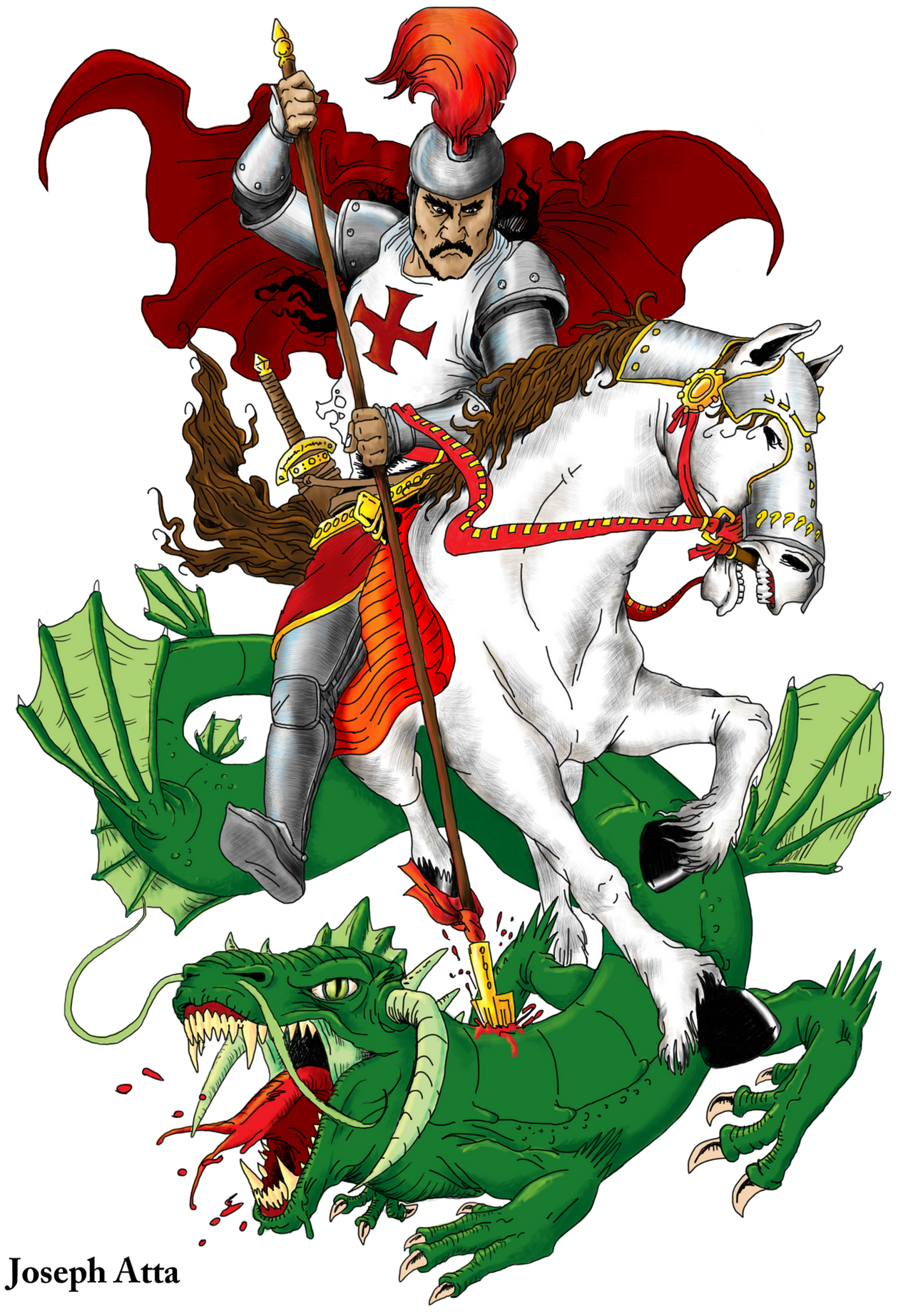 St. George Splatter Graphics saint goerge by joeatta78 on DeviantArt