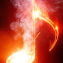 Fire music note