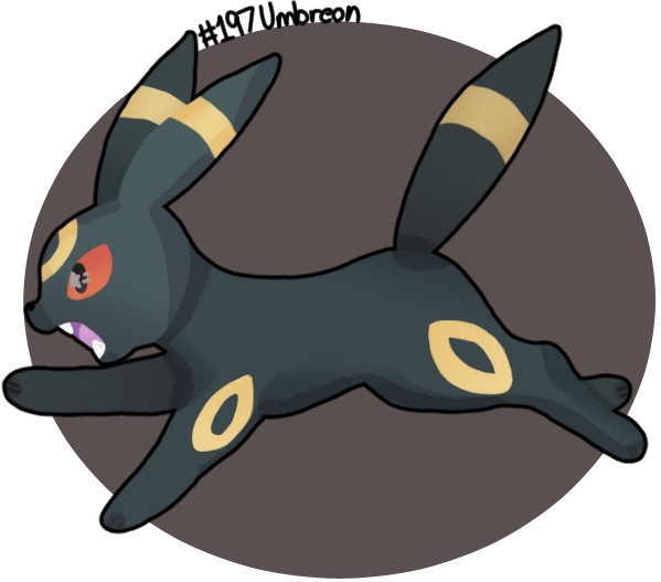 Red Ringed Umbreon Drawing the Pokedex: #197 Umbreon by MidnightLimes on DeviantArt