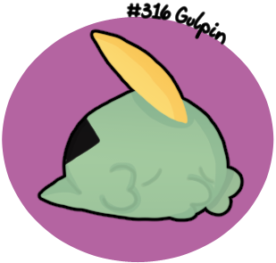 Drawing the Pokedex: #316 Gulpin by MidnightLimes on DeviantArt