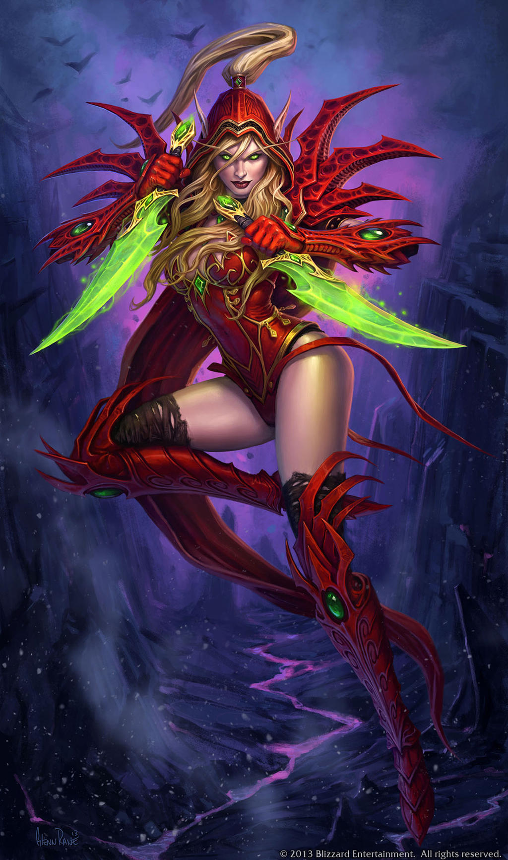 Valeera Sanguinar Hearthstone Hero Portrait